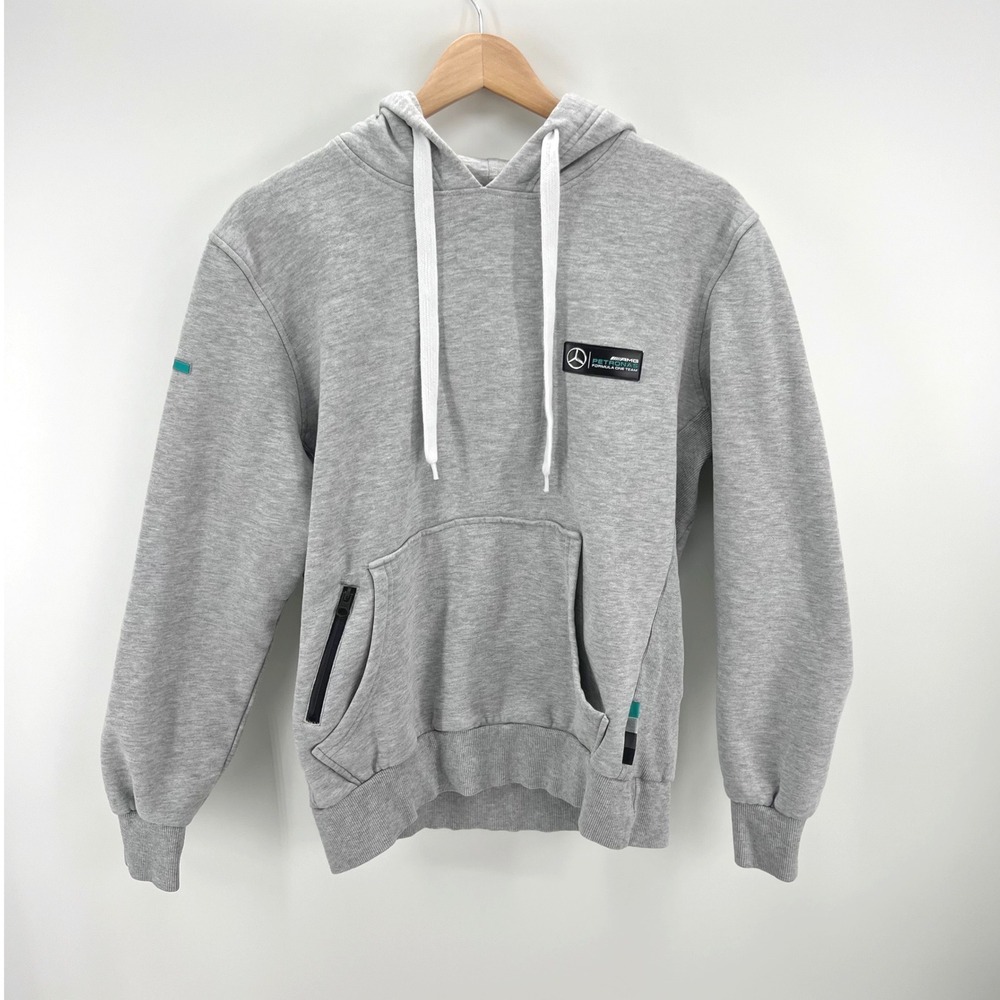 Mercedes-AMG Petronas F1 Hoodie Mens Medium Gray Formula One Racing Pullover